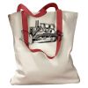 Canvas Tote with Contrasting Handles Thumbnail