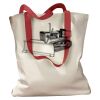 Canvas Tote with Contrasting Handles Thumbnail