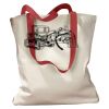 Canvas Tote with Contrasting Handles Thumbnail