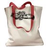 Canvas Tote with Contrasting Handles Thumbnail