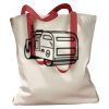 Canvas Tote with Contrasting Handles Thumbnail