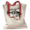 Canvas Tote with Contrasting Handles Thumbnail