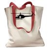 Canvas Tote with Contrasting Handles Thumbnail