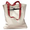 Canvas Tote with Contrasting Handles Thumbnail