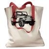 Canvas Tote with Contrasting Handles Thumbnail
