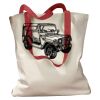 Canvas Tote with Contrasting Handles Thumbnail