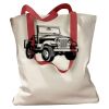Canvas Tote with Contrasting Handles Thumbnail