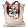 Canvas Tote with Contrasting Handles Thumbnail