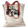 Canvas Tote with Contrasting Handles Thumbnail
