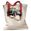 Canvas Tote with Contrasting Handles Thumbnail