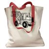 Canvas Tote with Contrasting Handles Thumbnail