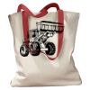 Canvas Tote with Contrasting Handles Thumbnail