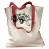 Canvas Tote with Contrasting Handles Thumbnail