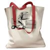 Canvas Tote with Contrasting Handles Thumbnail