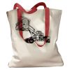 Canvas Tote with Contrasting Handles Thumbnail