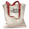 Canvas Tote with Contrasting Handles Thumbnail