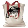 Canvas Tote with Contrasting Handles Thumbnail
