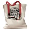 Canvas Tote with Contrasting Handles Thumbnail