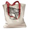 Canvas Tote with Contrasting Handles Thumbnail