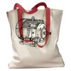 Canvas Tote with Contrasting Handles Thumbnail