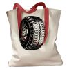 Canvas Tote with Contrasting Handles Thumbnail
