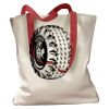 Canvas Tote with Contrasting Handles Thumbnail
