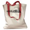 Canvas Tote with Contrasting Handles Thumbnail