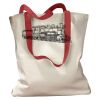 Canvas Tote with Contrasting Handles Thumbnail