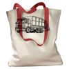 Canvas Tote with Contrasting Handles Thumbnail