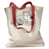 Canvas Tote with Contrasting Handles Thumbnail