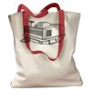 Canvas Tote with Contrasting Handles Thumbnail