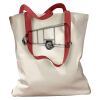Canvas Tote with Contrasting Handles Thumbnail