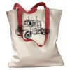Canvas Tote with Contrasting Handles Thumbnail