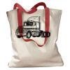 Canvas Tote with Contrasting Handles Thumbnail
