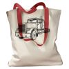 Canvas Tote with Contrasting Handles Thumbnail