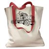 Canvas Tote with Contrasting Handles Thumbnail