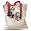 Canvas Tote with Contrasting Handles Thumbnail