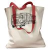 Canvas Tote with Contrasting Handles Thumbnail