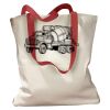 Canvas Tote with Contrasting Handles Thumbnail