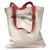 Canvas Tote with Contrasting Handles Thumbnail