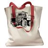 Canvas Tote with Contrasting Handles Thumbnail