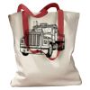 Canvas Tote with Contrasting Handles Thumbnail