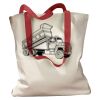 Canvas Tote with Contrasting Handles Thumbnail
