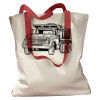 Canvas Tote with Contrasting Handles Thumbnail