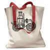 Canvas Tote with Contrasting Handles Thumbnail