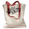 Canvas Tote with Contrasting Handles Thumbnail