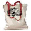 Canvas Tote with Contrasting Handles Thumbnail
