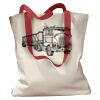 Canvas Tote with Contrasting Handles Thumbnail