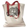 Canvas Tote with Contrasting Handles Thumbnail