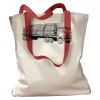 Canvas Tote with Contrasting Handles Thumbnail
